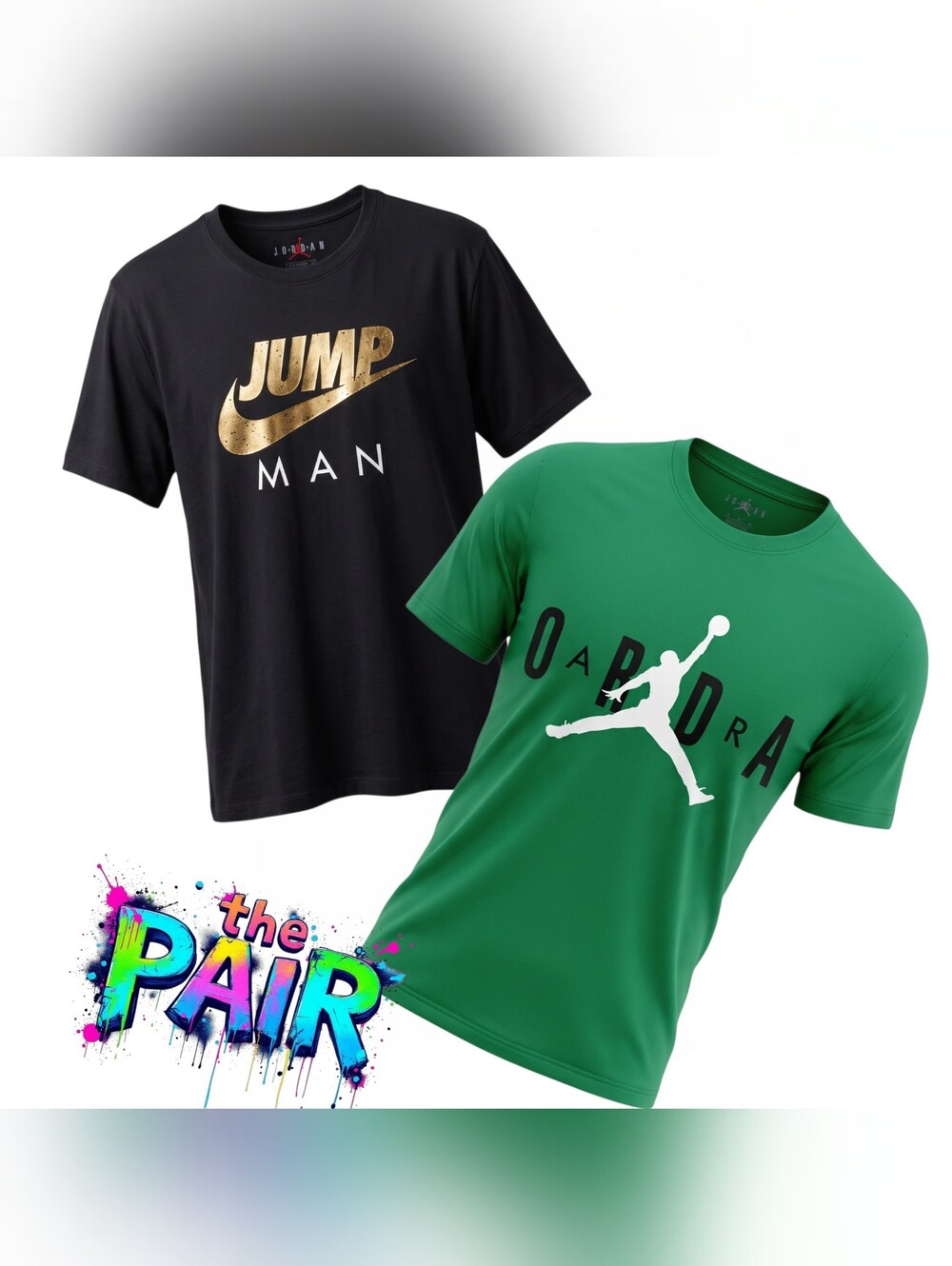 Jordan Men's Jumpman T-Shirt and Jumpman logo and stretched "AIR JORDAN 2X
